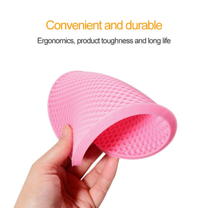 ELECTROPRIME Honeycomb Silicone Round Non-slip Heat Resistant Mat, Size: 18x18x0.8cm(Coffee)