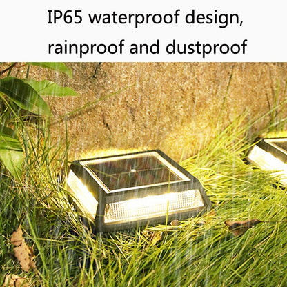 ELECTROPRIME Waterproof 12 LED Solar Lawn Lamp Garden Yard Fence Path Street Night Light (Warm White Light)