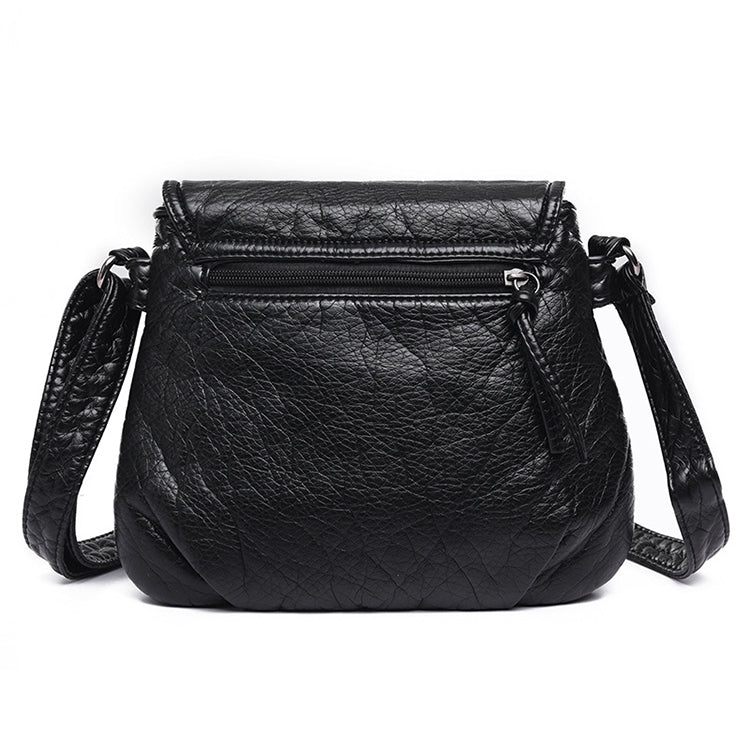 ELECTROPRIME Women Messenger Bags Soft Washed PU Leather Bag Fashion Female Purses and Handbag 25cmX3cmX22cm(Red)