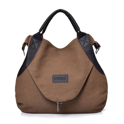 ELECTROPRIME Simple Women Bag Large Capacity Bag Travel Hand Bags for Women Female Handbag Designers Shoulder Bag(coffee)