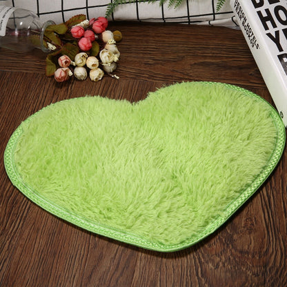 ELECTROPRIME Heart Shape Non-slip Bath Mats Kitchen Carpet Home Decoration(Fruit Green)