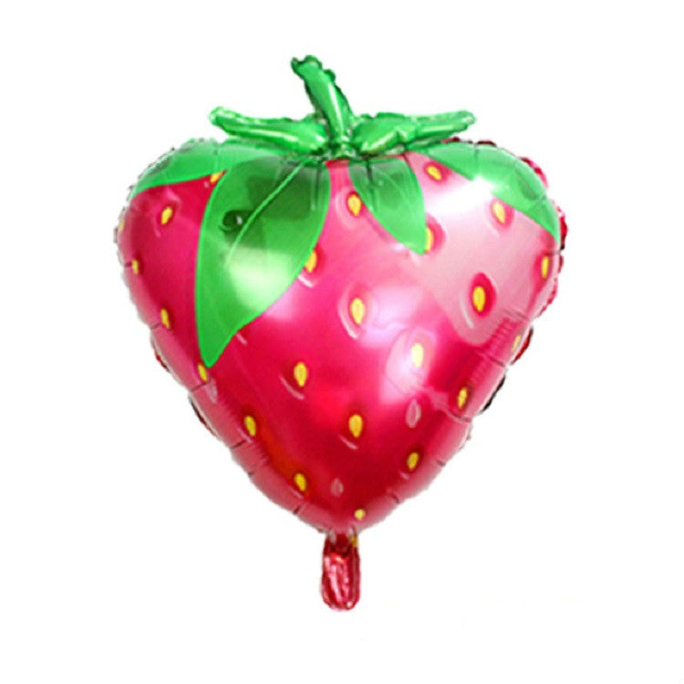 ELECTROPRIME Shaped Fruit Shape Aluminum Film Balloon Fruit Party Children Birthday Dress up Balloon(Strawberry)