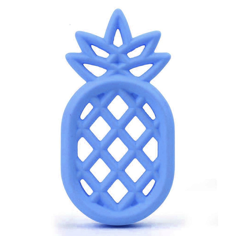 ELECTROPRIME Pineapple Silicone Teether Babies Teething Pendant Nursing Soft Silicone Safe Toys for Soothe Teething Baby(Blue)