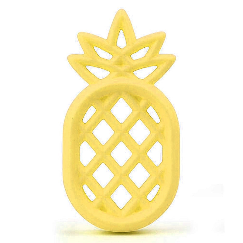 ELECTROPRIME Pineapple Silicone Teether Babies Teething Pendant Nursing Soft Silicone Safe Toys for Soothe Teething Baby(Yellow)