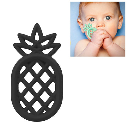 ELECTROPRIME 5 PCS Pineapple Silicone Teether Babies Teething Pendant Nursing Soft Silicone Safe Toys for Soothe Teething Baby(Black)