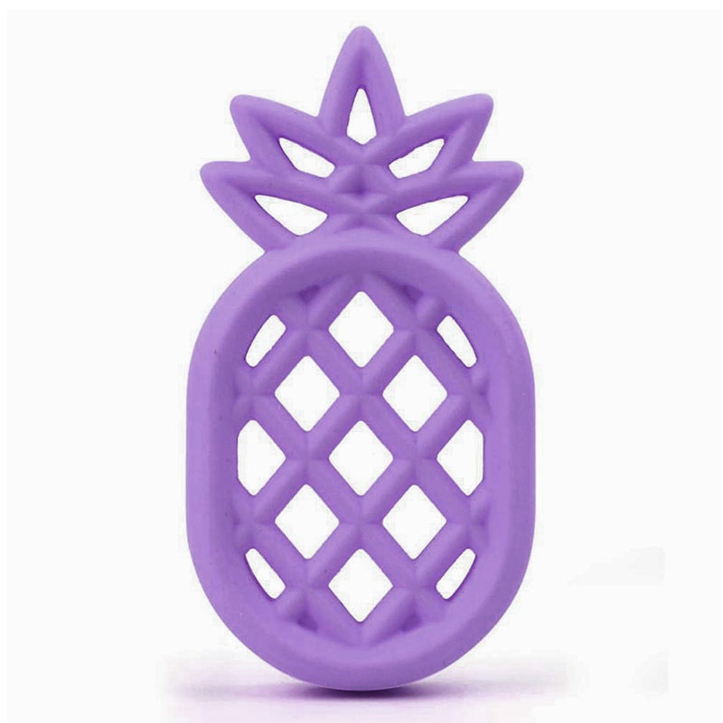 ELECTROPRIME Pineapple Silicone Teether Babies Teething Pendant Nursing Soft Silicone Safe Toys for Soothe Teething Baby(Purple)