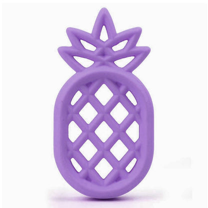 ELECTROPRIME Pineapple Silicone Teether Babies Teething Pendant Nursing Soft Silicone Safe Toys for Soothe Teething Baby(Purple)