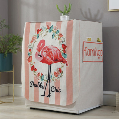 ELECTROPRIME Cartoon Cotton and Linen Drum Roller Washing Machine Dust Cover, Size:83x60x60cm(Flamingo)