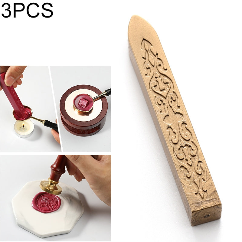 ELECTROPRIME 3 PCS Seal Dedicated Beeswax Stick  Paint Stamp Handmade DIY Tool Sealing Strips(Bronze)