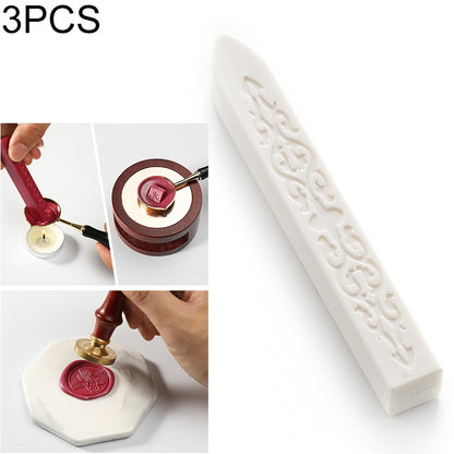 ELECTROPRIME 3 PCS Seal Dedicated Beeswax Stick  Paint Stamp Handmade DIY Tool Sealing Strips(White)