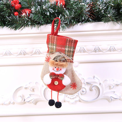 ELECTROPRIME Mini Christmas Stockings Gift Bags Christmas Decorations for Home Festival Party(Snowman Style)