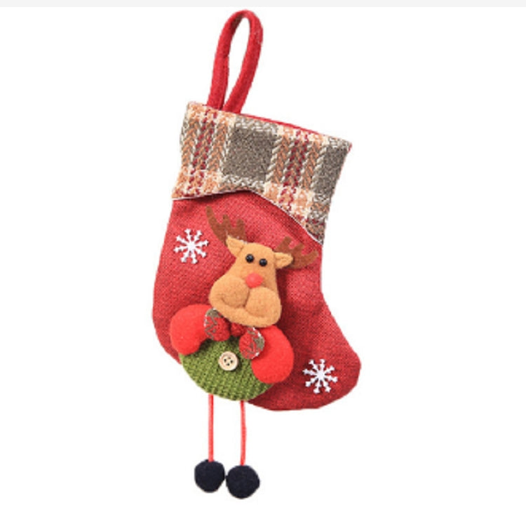 ELECTROPRIME Mini Christmas Stockings Gift Bags Christmas Decorations for Home Festival Party(Little Deer Style)