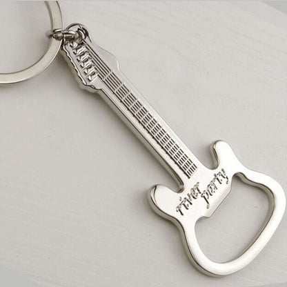 ELECTROPRIME 2 PCS Zinc Alloy Beer Guitar Bottle Opener Keychain Keyring Key Chain