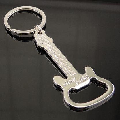 ELECTROPRIME 2 PCS Zinc Alloy Beer Guitar Bottle Opener Keychain Keyring Key Chain