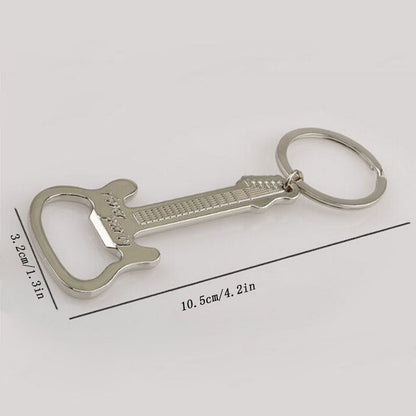 ELECTROPRIME 2 PCS Zinc Alloy Beer Guitar Bottle Opener Keychain Keyring Key Chain