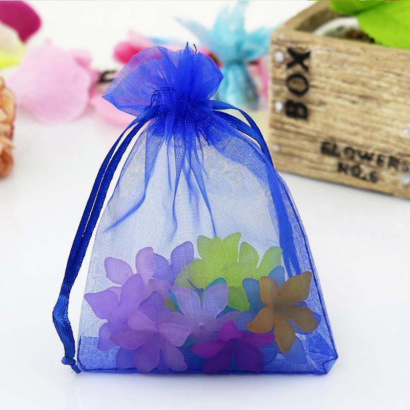 ELECTROPRIME 100 PCS Gift Bags Jewelry Organza Bag Wedding Birthday Party Drawable Pouches, Gift Bag Size:10x15cm(Light Pink)