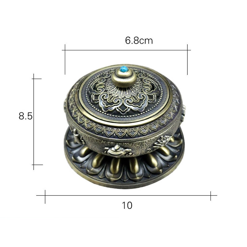 ELECTROPRIME Unique Mosquito Incense Burner Mosquito Coil Holder with Metal Mesh Cover(Bronze)