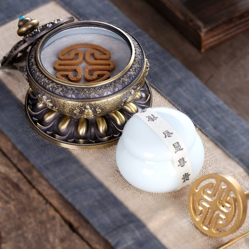 ELECTROPRIME Unique Mosquito Incense Burner Mosquito Coil Holder with Metal Mesh Cover(Red Bronze)