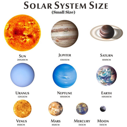 ELECTROPRIME E wall Planet Solar System Fluorescent Wall Stickers Room Bedroom Luminous Wall Stickers(Big Size)