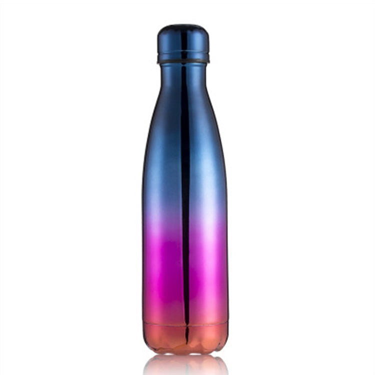ELECTROPRIME Thermal Cup Vacuum Flask Heat Water Bottle Portable Stainless Steel Sports Kettle, Capacity:500ml(Blue Purple Gold)