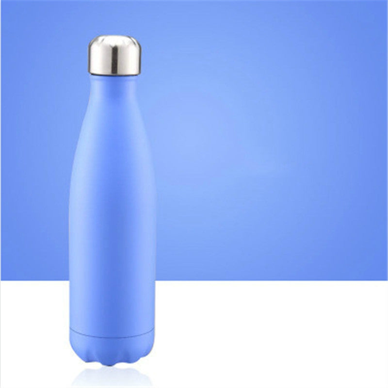 ELECTROPRIME Thermal Cup Vacuum Flask Heat Water Bottle Portable Stainless Steel Sports Kettle, Capacity:500ml(Moroccan Blue)