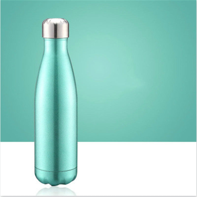 ELECTROPRIME Thermal Cup Vacuum Flask Heat Water Bottle Portable Stainless Steel Sports Kettle, Capacity:500ml(Mint Green)