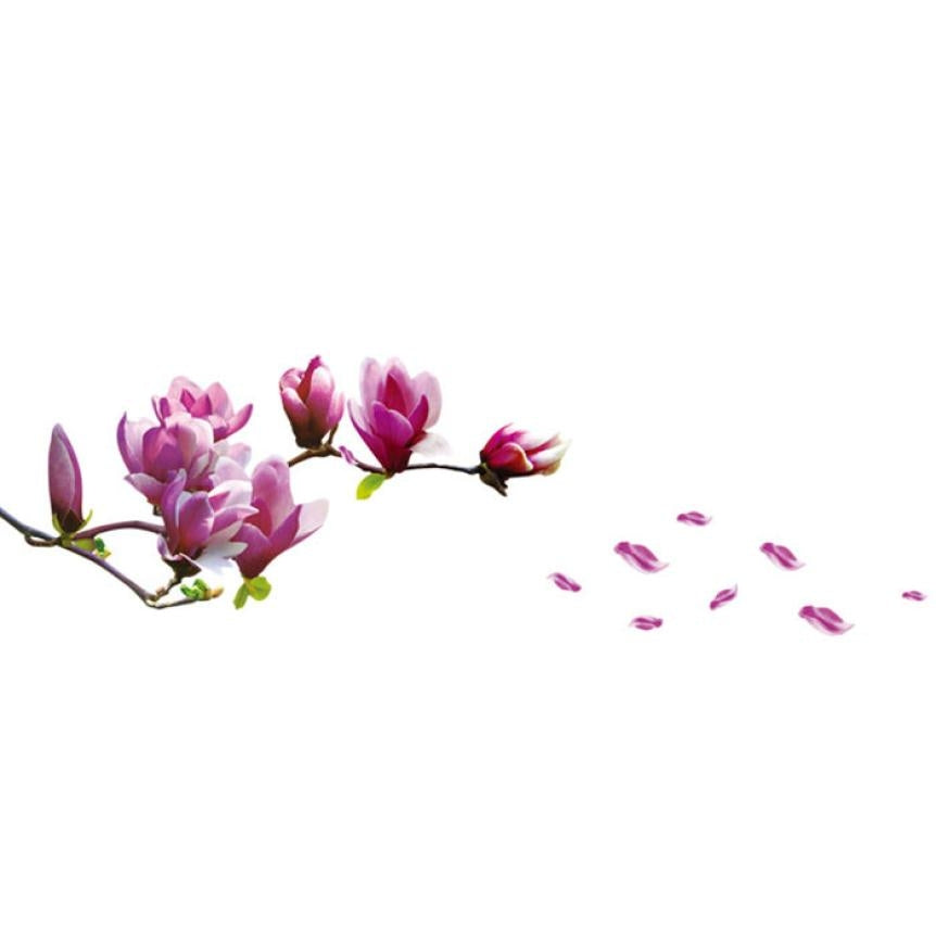 ELECTROPRIME Creative PVC Magnolia DecalsWallpaper Removable DIY Art Home Decoration