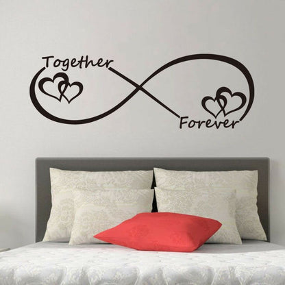 ELECTROPRIME Together Forever English Letter Bedroom Carved Wall Sticker