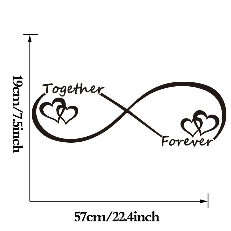 ELECTROPRIME Together Forever English Letter Bedroom Carved Wall Sticker
