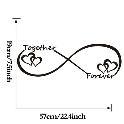 ELECTROPRIME Together Forever English Letter Bedroom Carved Wall Sticker