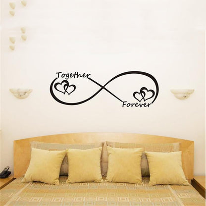 ELECTROPRIME Together Forever English Letter Bedroom Carved Wall Sticker