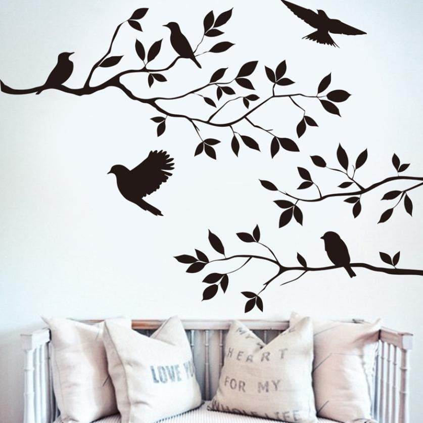 ELECTROPRIME Personality Cartoon Bird Living Room Bedroom Home Decoration Wall Stickers