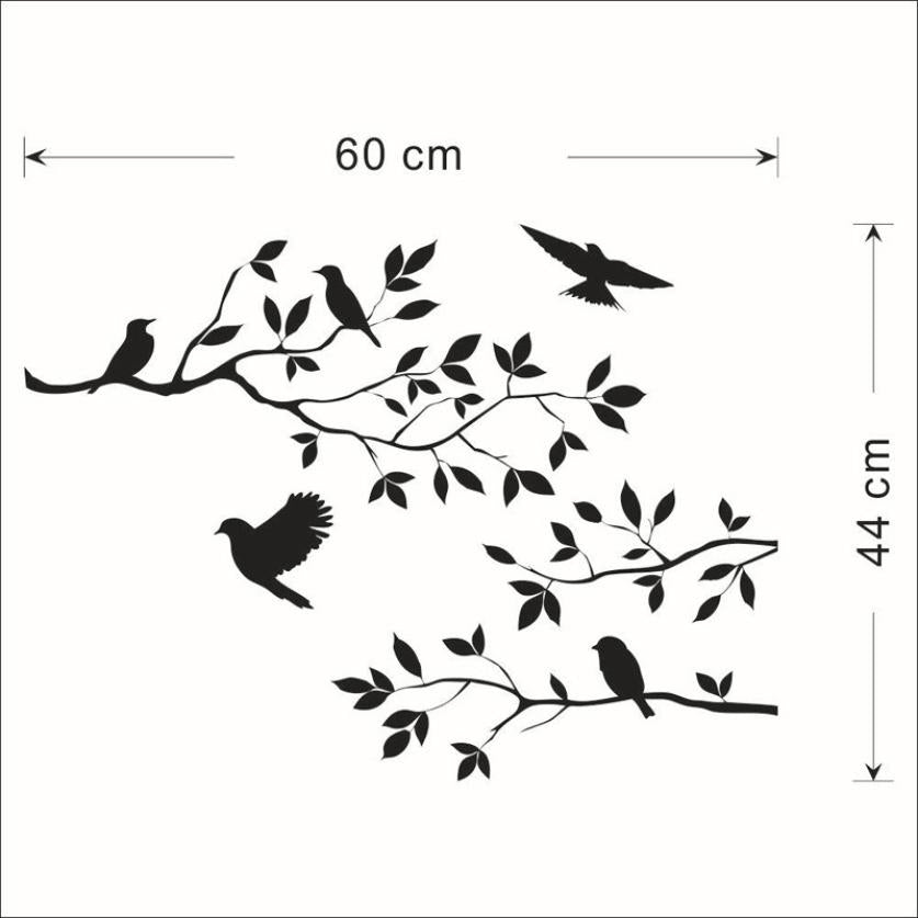 ELECTROPRIME Personality Cartoon Bird Living Room Bedroom Home Decoration Wall Stickers