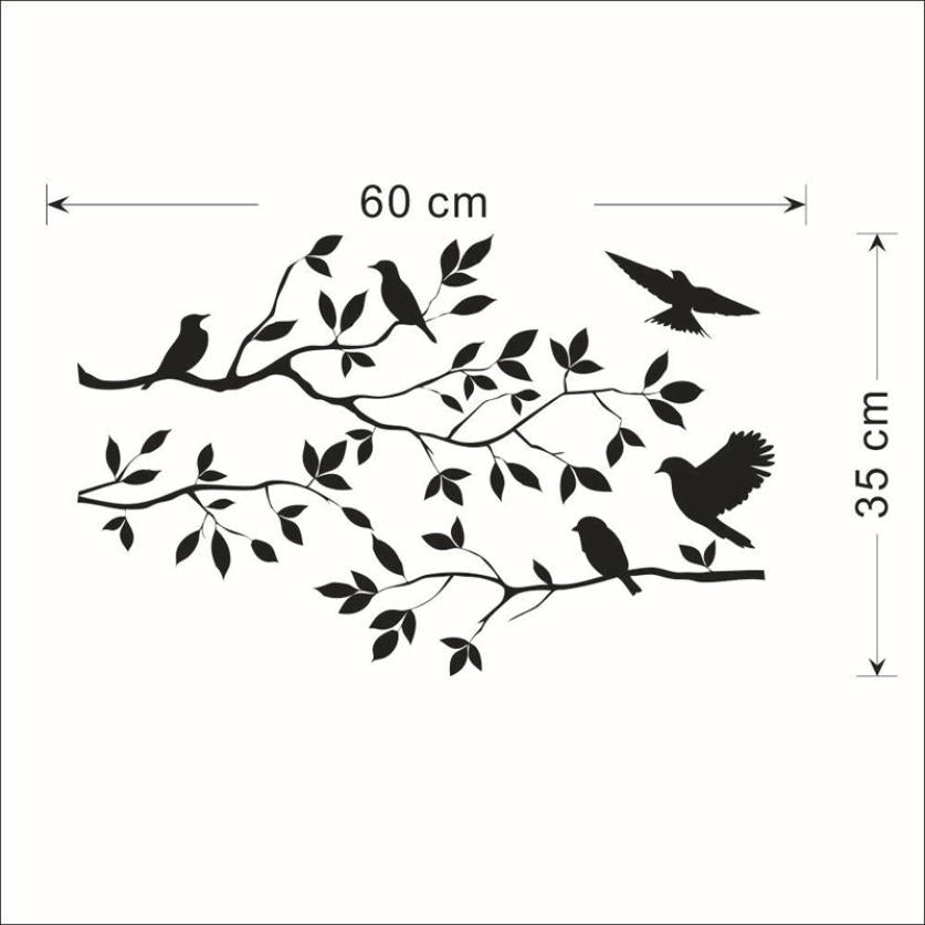 ELECTROPRIME Personality Cartoon Bird Living Room Bedroom Home Decoration Wall Stickers