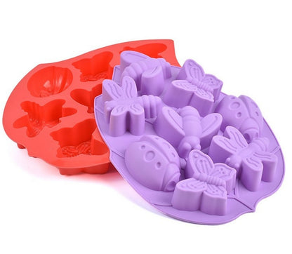 ELECTROPRIME Insect Shape Cake Silicone Mold Baking Tools,Size: 26.5x20.5x3.5cm