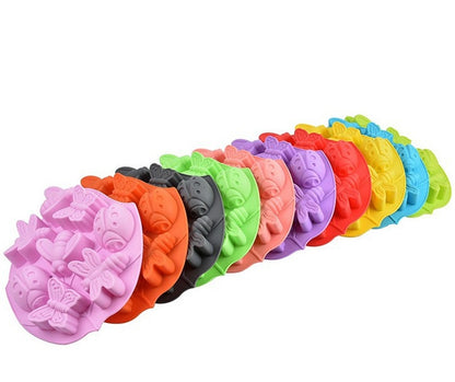 ELECTROPRIME Insect Shape Cake Silicone Mold Baking Tools,Size: 26.5x20.5x3.5cm