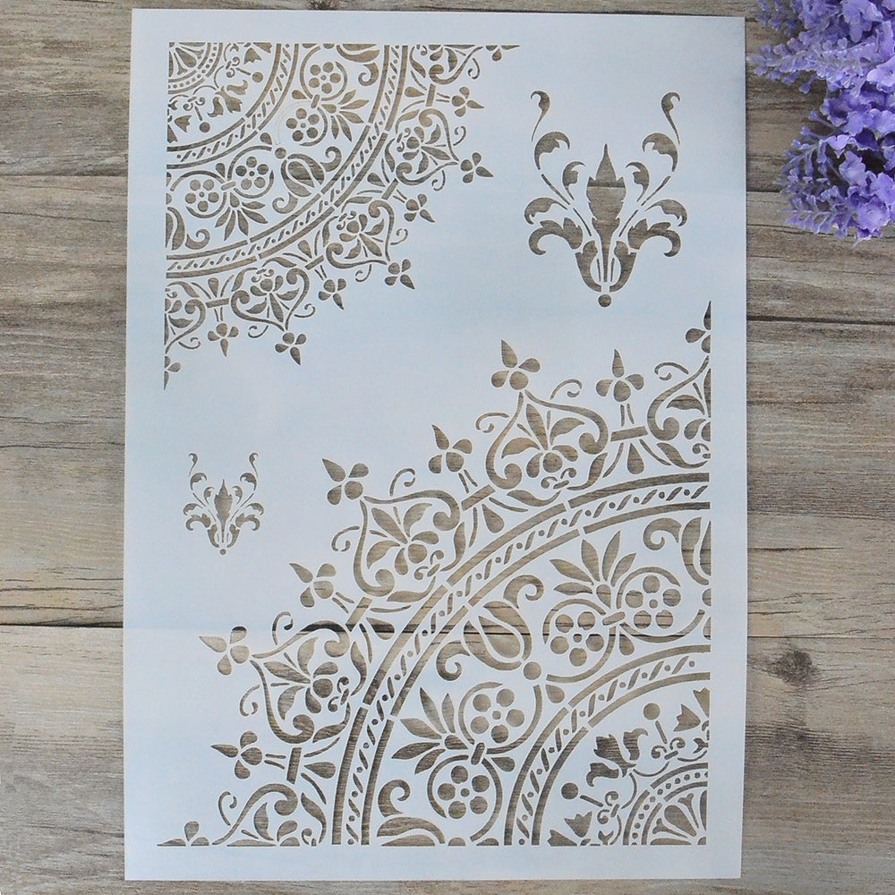 ELECTROPRIME Masking Hollow Template A4 Hand-painted Ink Pad Paint Chalk Paint Accessories