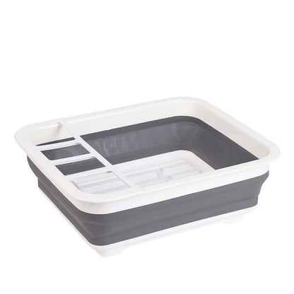 ELECTROPRIME Foldable Dish Rack Tableware Rack Portable Bowl Rack Bowl Sink Design Drainage Basket