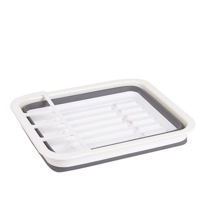 ELECTROPRIME Foldable Dish Rack Tableware Rack Portable Bowl Rack Bowl Sink Design Drainage Basket