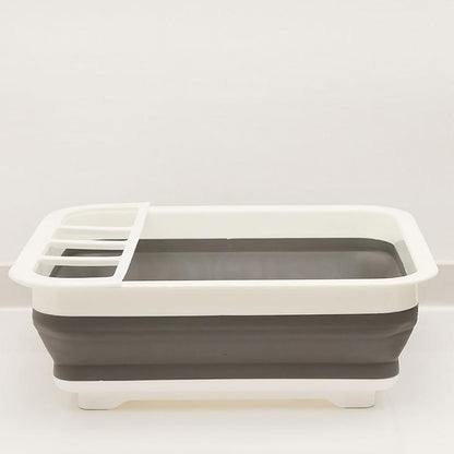 ELECTROPRIME Foldable Dish Rack Tableware Rack Portable Bowl Rack Bowl Sink Design Drainage Basket