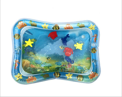 ELECTROPRIME Baby Inflatable Aquarium Water Playing Cushion Prostrate Pad Toy Mat Light Blue 66*50cm