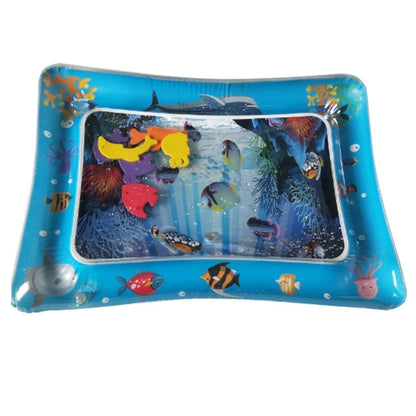 ELECTROPRIME Baby Inflatable Aquarium Water Playing Cushion Prostrate Pad Toy Mat Blue 60*50cm