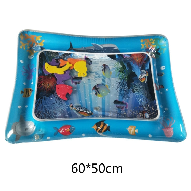 ELECTROPRIME Baby Inflatable Aquarium Water Playing Cushion Prostrate Pad Toy Mat Blue 60*50cm