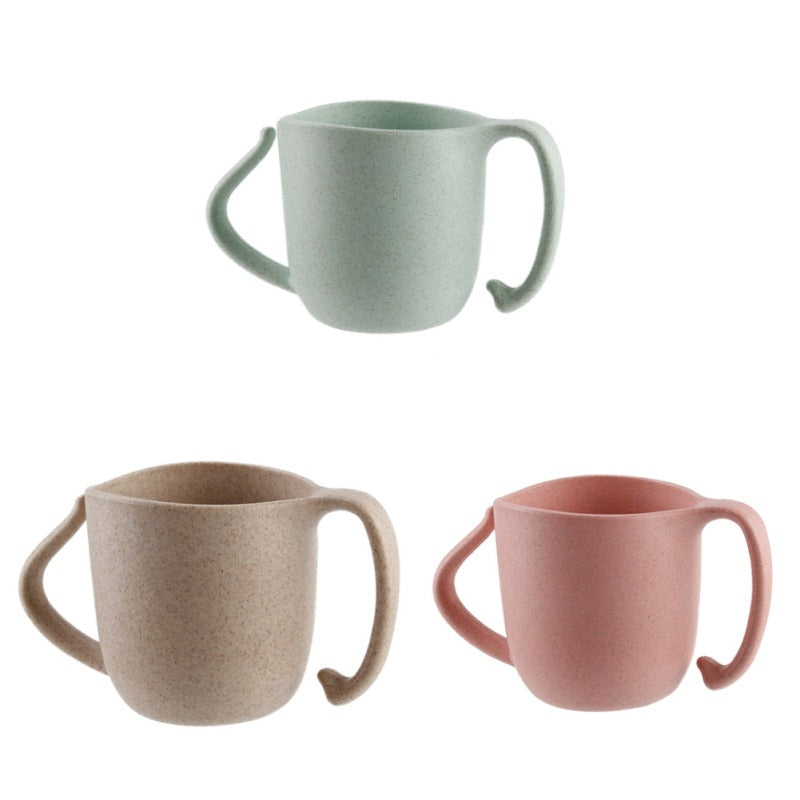 ELECTROPRIME Children Wheat Fiber Drinking Cup Anti-Scalding Milk Cup(Wheat)