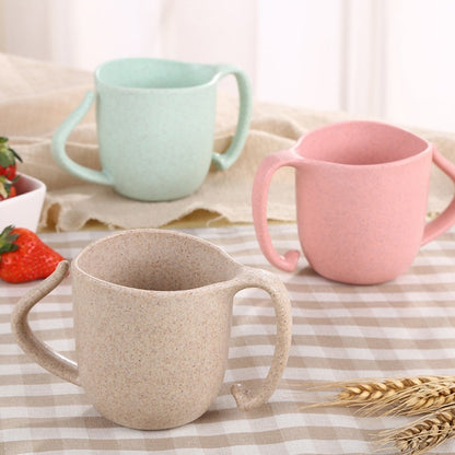 ELECTROPRIME Children Wheat Fiber Drinking Cup Anti-Scalding Milk Cup(Wheat)
