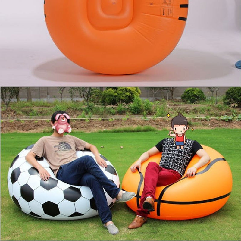 ELECTROPRIME Fashion Casual Lazy Chair Creative Inflatable Sofa Single Stool(Football Sofa)