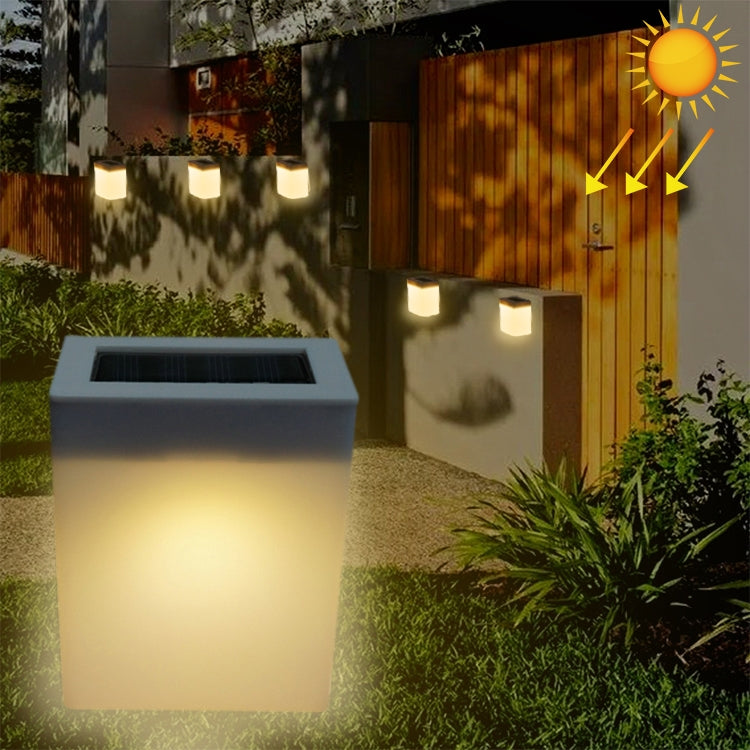 ELECTROPRIME Solar Energy Saving Lamp Outdoor Garden Fence Wall Light(Warm Light)