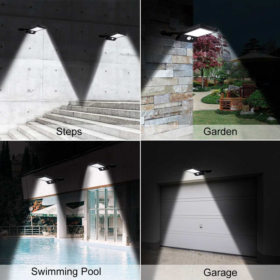 ELECTROPRIME Solar Lights Outdoor 36 LED Super Bright Solar Lamp 280LM Motion Sensor Security Lights Wireless Waterproof Flexible Wall Lights