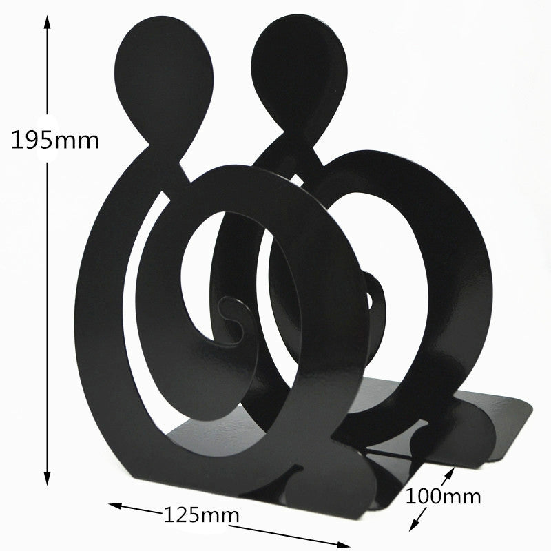 ELECTROPRIME 2 PCS Book Bezel Book Metal Book Stand Bookmark Note Book Stand(Black Treble)