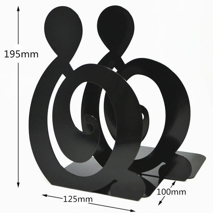 ELECTROPRIME 2 PCS Book Bezel Book Metal Book Stand Bookmark Note Book Stand(Black Treble)